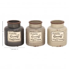Charming Ceramic Family Jar 3 Assorted   556333217